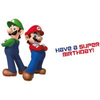 Super Mario Birthday Card Extra Image 2 Preview